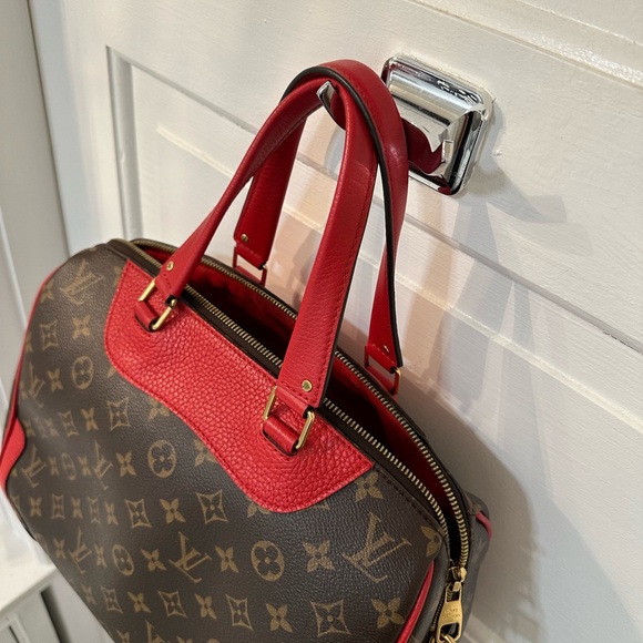 Louis Vuitton Monogram Canvas and Red Leather Bag - Picture 5 of 8